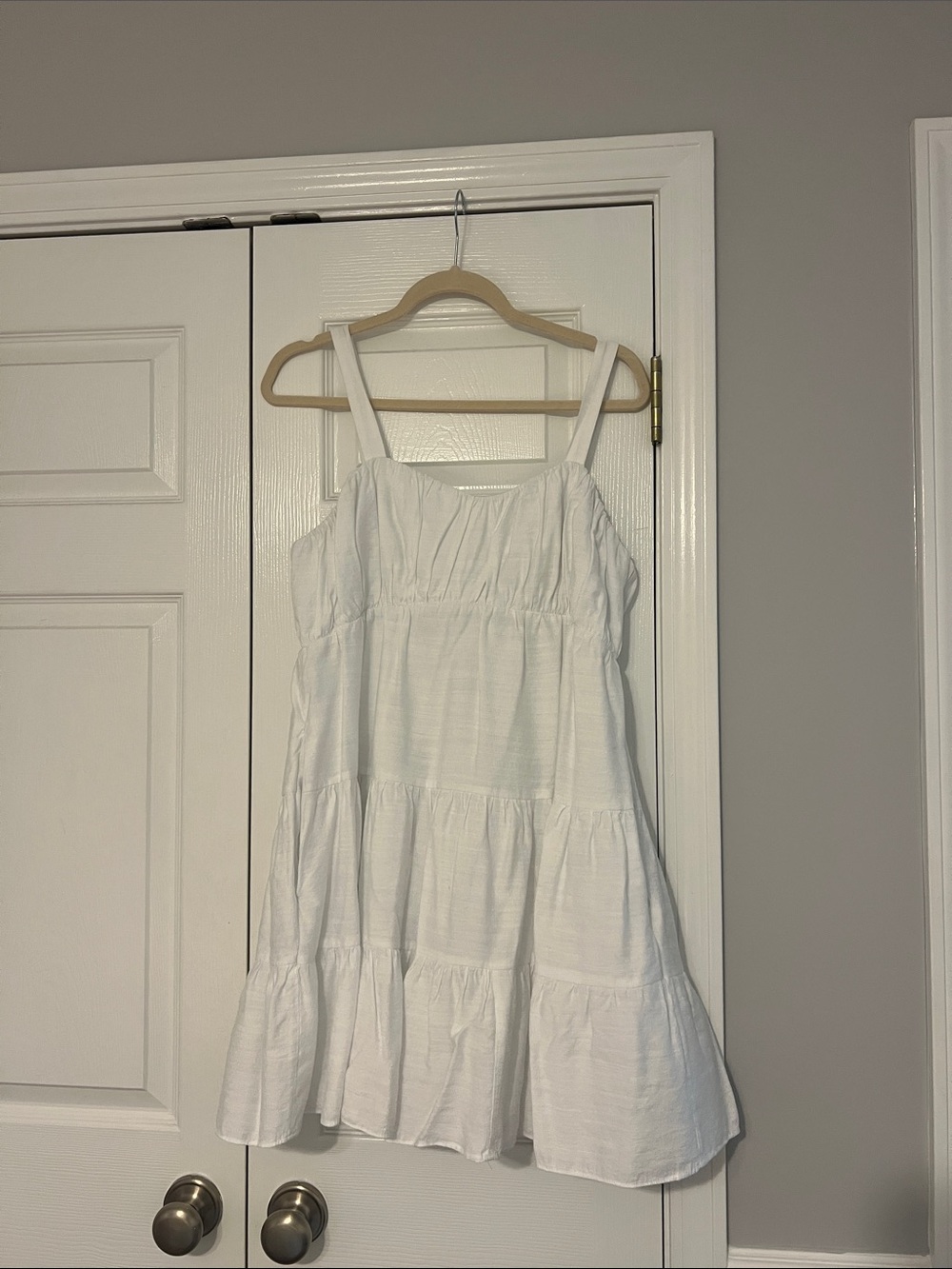 Express White Tiered Mini Sundress
